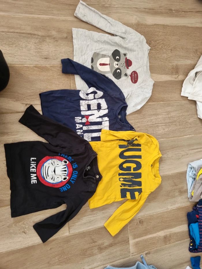 Lot de 4 t-shirt manches longues 12 mois