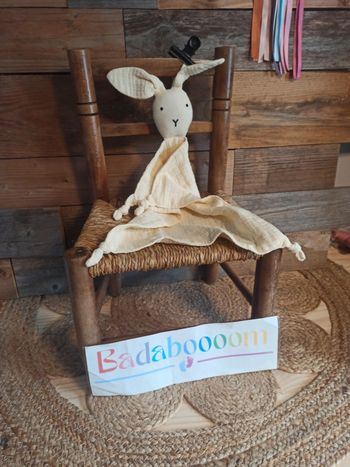 Doudou lapin gaze de coton tbe