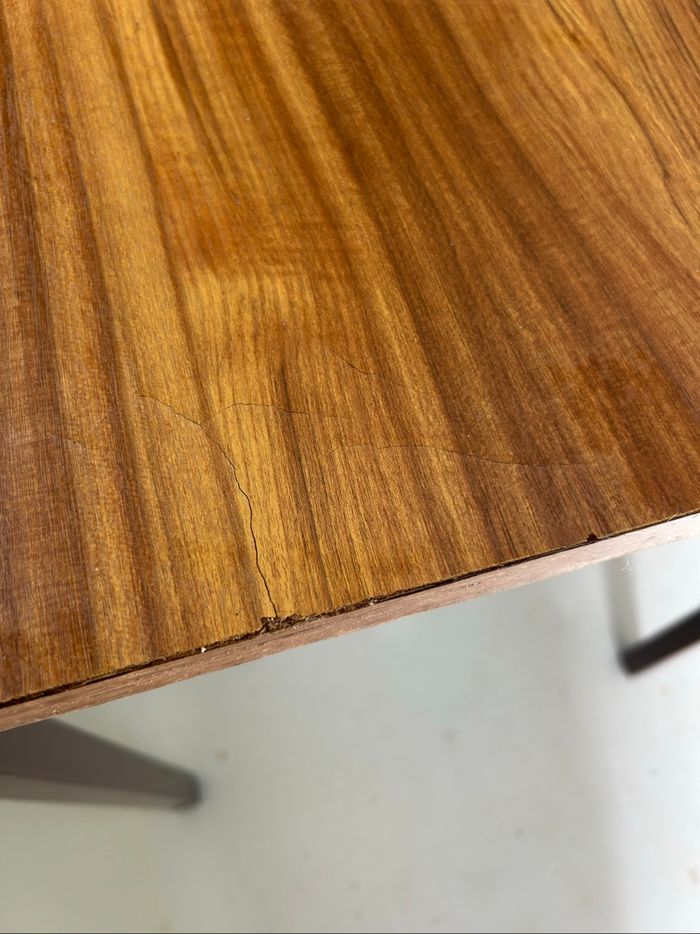 Table plateau bois et pieds métal 120x60 cm - photo numéro 5