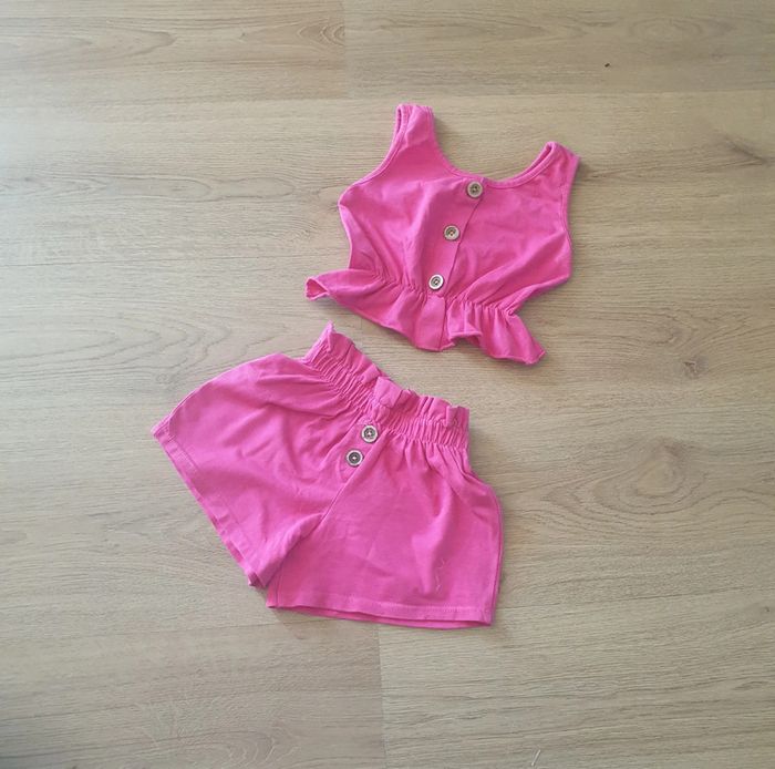 🩷 Ensemble tee-shirt débardeur short 6 ans #emyfleury_6ansfille - photo numéro 3