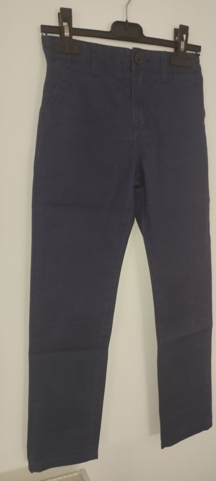 Pantalon garçon bleu marine taille 7/8 ans - photo numéro 2