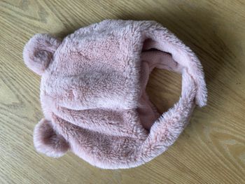 Bonnet en sherpa avec oreilles d'ourson bébé 12/18 mois