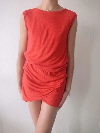 Robe droite décontracté corail / TEX - 38/M