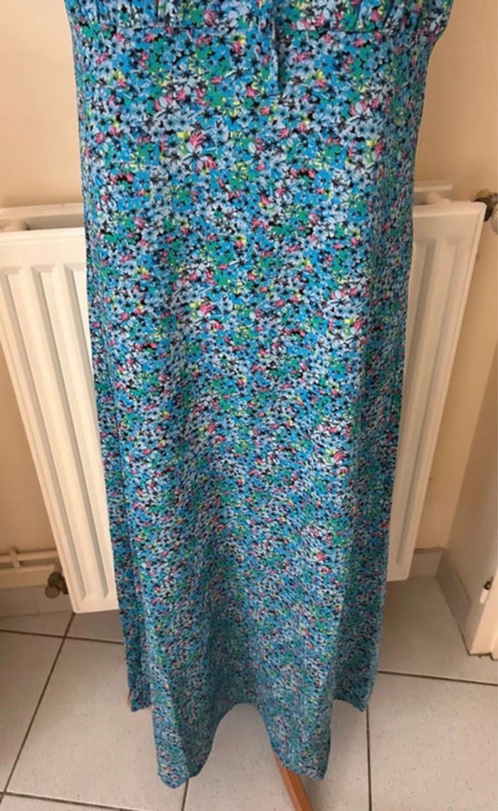Robe longue fleurie, bleue, Only - photo numéro 5