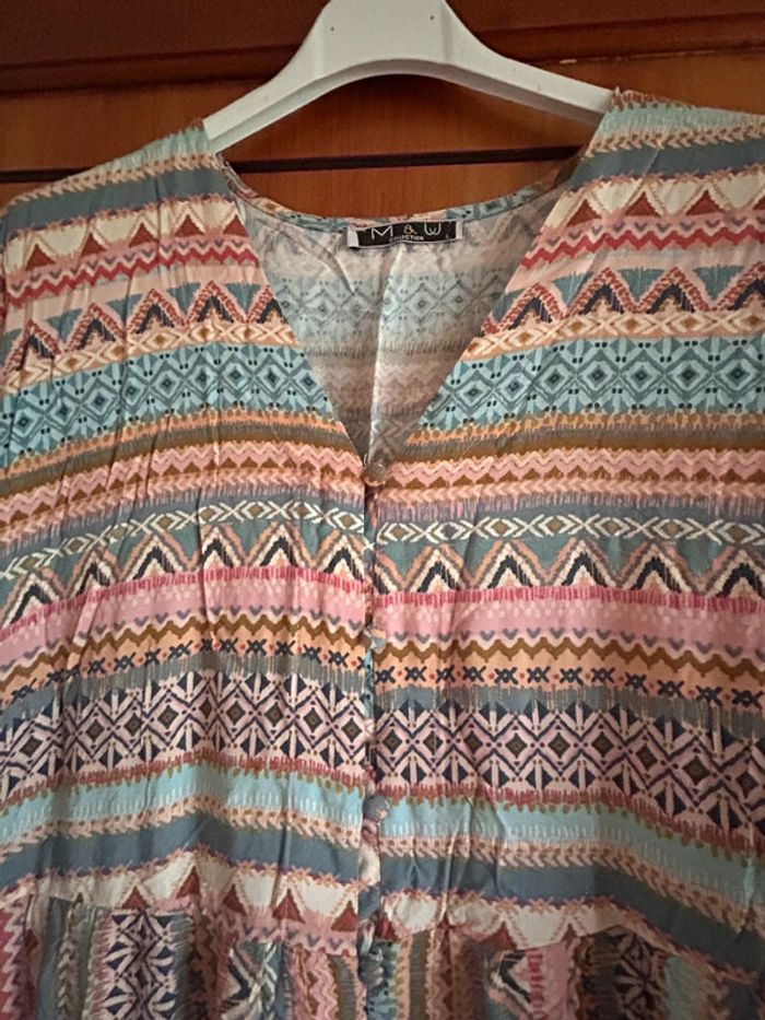 Longue robe été bohème multicolore - photo numéro 2