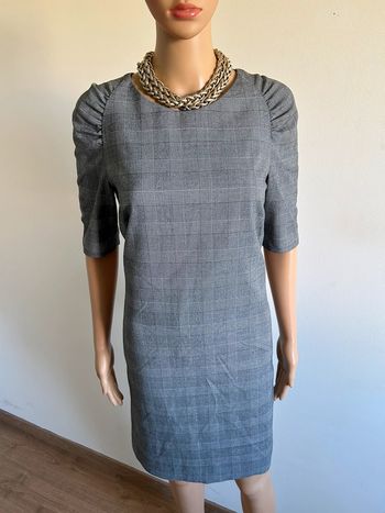 Robe grise à carreaux Caroll taille 38 TBE