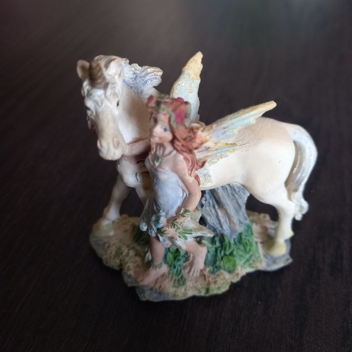 Mini statuette cheval/fée