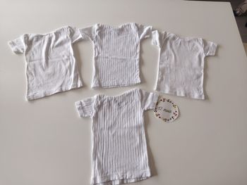 Lot de maillots de corps bébé 100% coton 12 mois absorba 