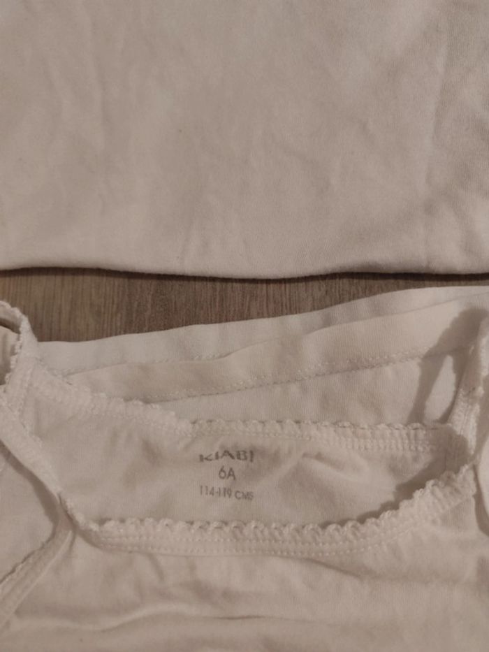 Lot de tee shirt débardeur blanc fille - photo numéro 2