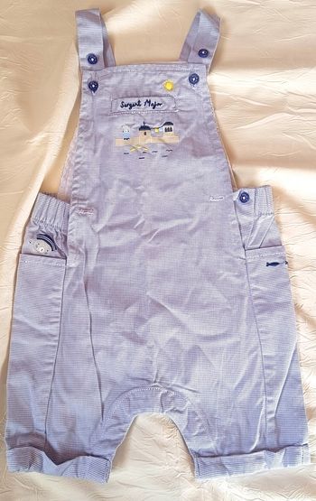 Salopette short sergent major 9 mois
