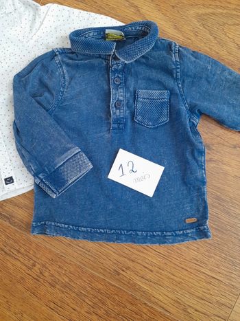 1 chemise jean tape à l'œil 12 mois