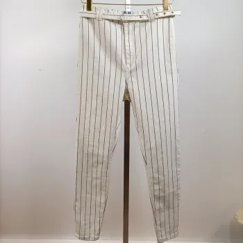 Pantalon rayé écru et noir Bershka – Taille 40 A792