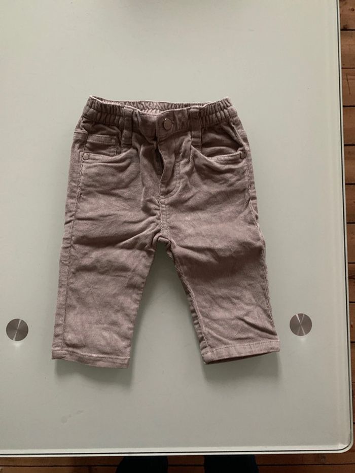 Pantalon velours, grains de blé