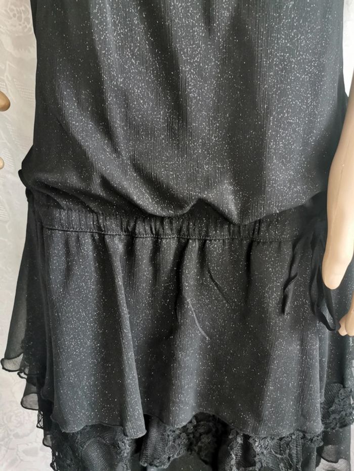 Robe. Noir pailleté. Taille 40.Cache Cache - photo numéro 3