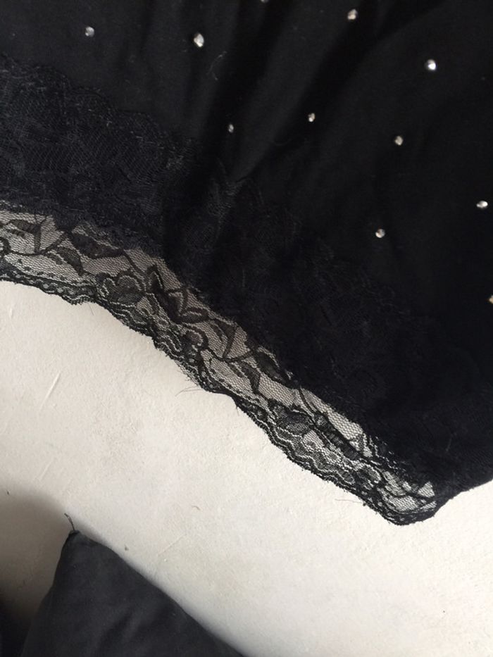 Débardeur femme à dentelle et paillette - photo numéro 3