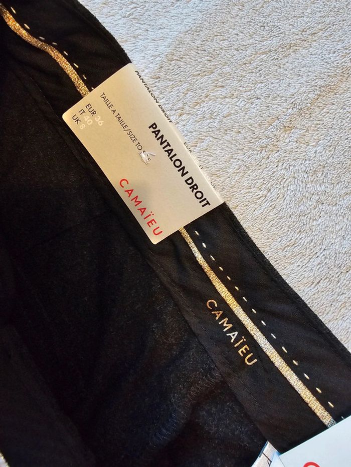 Pantalon droit Camaïeu Taille 36 - photo numéro 4