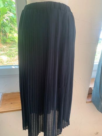 Jupe longue Ange plissée bleu marine taille 36