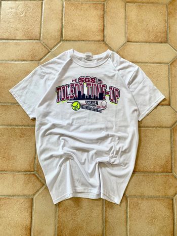 Tee shirt printed / imprimé vintage Jerzees unisexe Toledo Tune-Up Softball