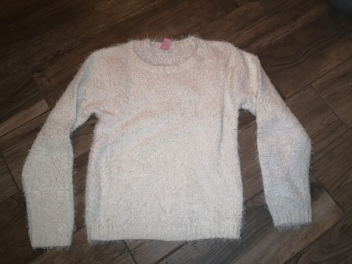 Pull poilu blanc 12ans