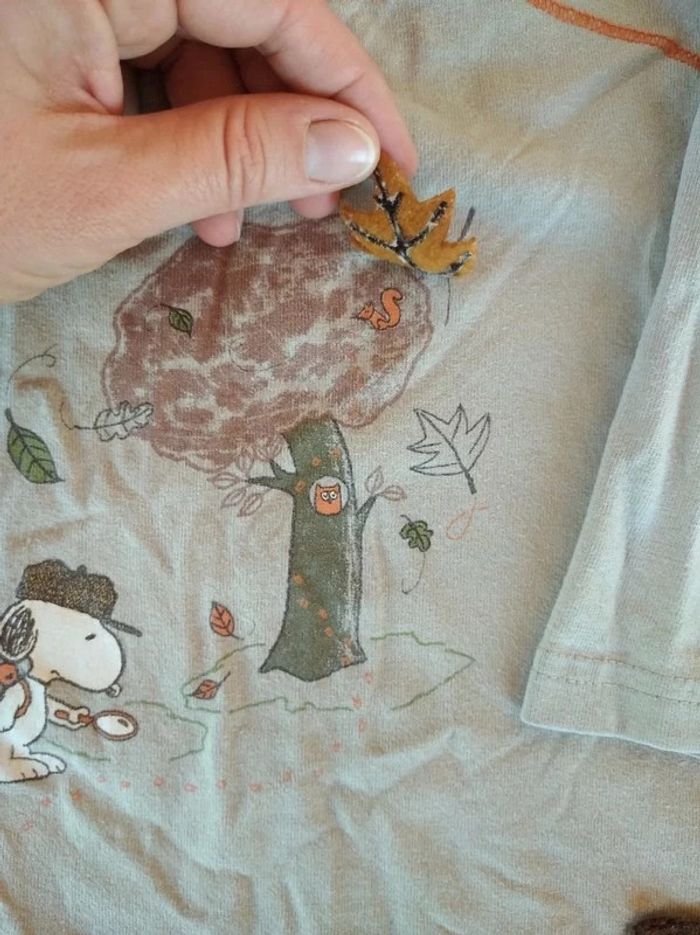 Tee shirt chemise manches longues Garçon 18 mois Snoopy détective - photo numéro 6