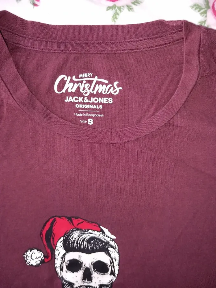 T-shirt skulls noel jack & jones - photo numéro 3