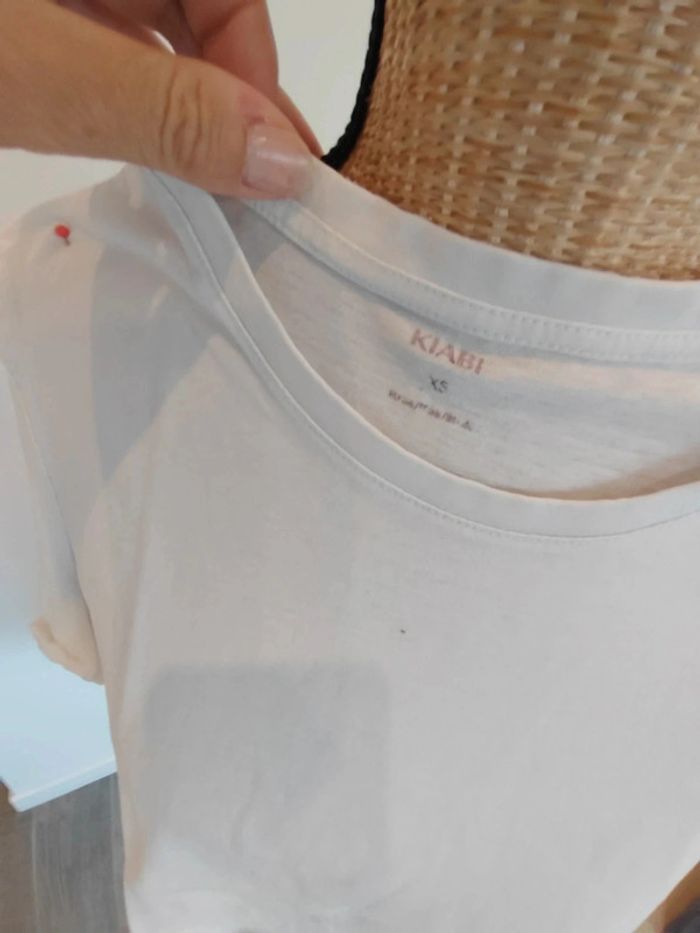Tee-shirt blanc taille XS kiabi - photo numéro 2