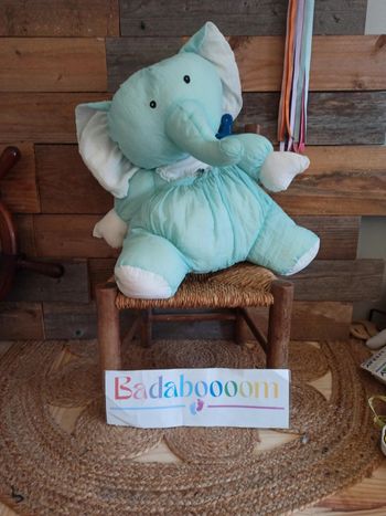 Peluche éléphant toile vintage tbe
