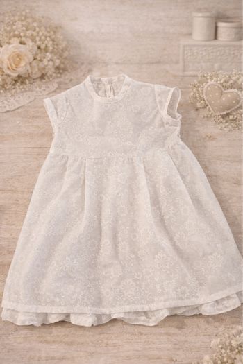 Robe blanche à fleurs — 18 mois (≈86 cm) 