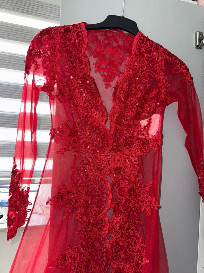 Caftan henné neuf taille xs - photo numéro 3