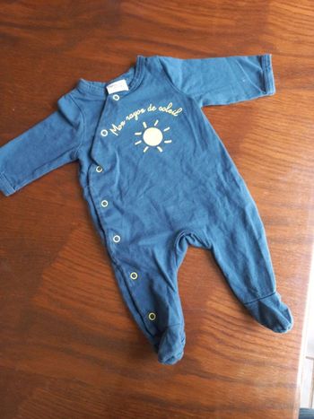 Pyjama "mon rayon de soleil " tape à l'œil 1 mois