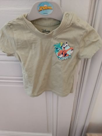 Tee-shirt Disney kaki clair et multicolore