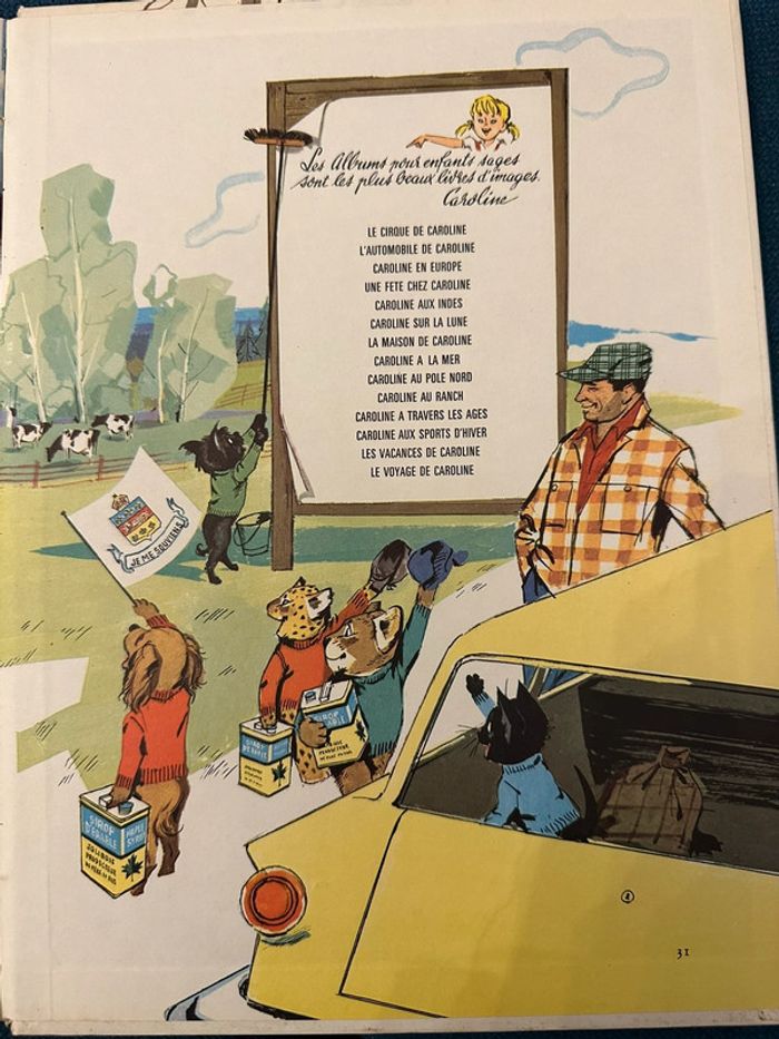 Livre rare ancien Caroline au Canada Pierre Probst Grands albums Hachette bleu - photo numéro 9