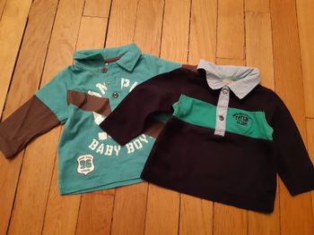 Lot de 2 polo manches longues (6M)