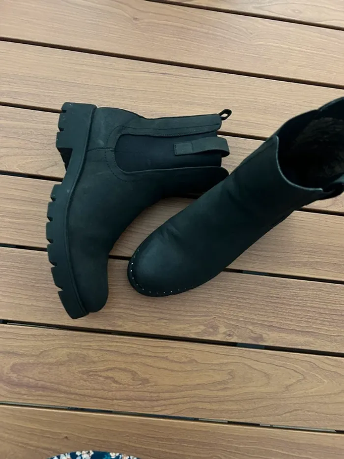 Bottines femme gris anthracite taille 40