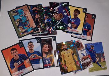 lot 3 vignettes stickers football france