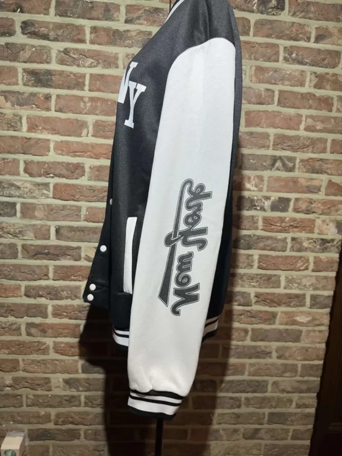 Blouson Varsity noire et blanche New York Taille L / 40 - photo numéro 9