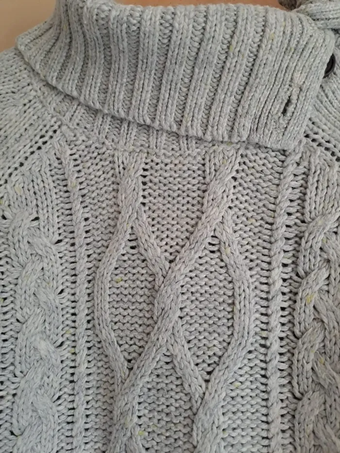 Pull garçon 8 ans chaud gris moucheté jaune comme neuf okaïdi - photo numéro 4