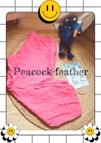 Pantalon large rose 40/42