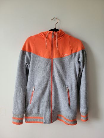 Gilet polaire capuche Wed’ze S – Gris & Orange – Intérieur ski stylé 🎿❄️