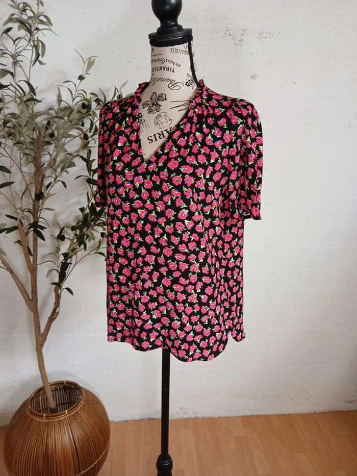 Blouse fleurie Camaïeu 40/42 Très bon état - photo numéro 6