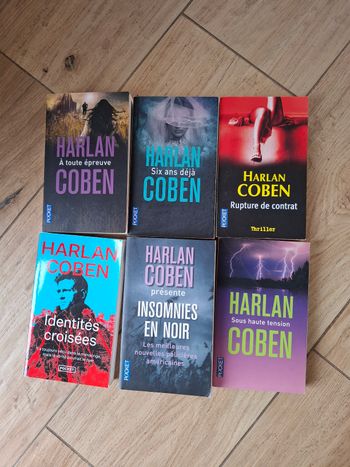 Lot de 6 thrillers de Harlan Coben en très bon état