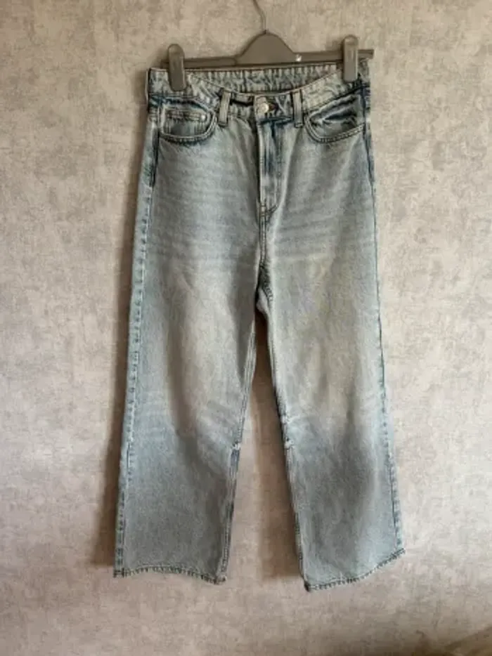 Jean Wide regular fit bleu clair H&M taille 38