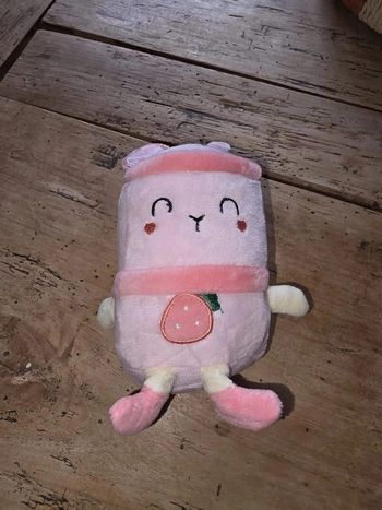 🍓 Peluche Bubble Tea Fraise Kawaii | Porte-clés mignon | Peluche sac | Collection kawaii