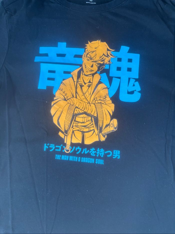 Tee shirt garçon XS noir manga - photo numéro 3