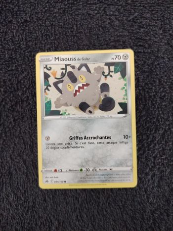 Carte pokémon Miaouss de Galar