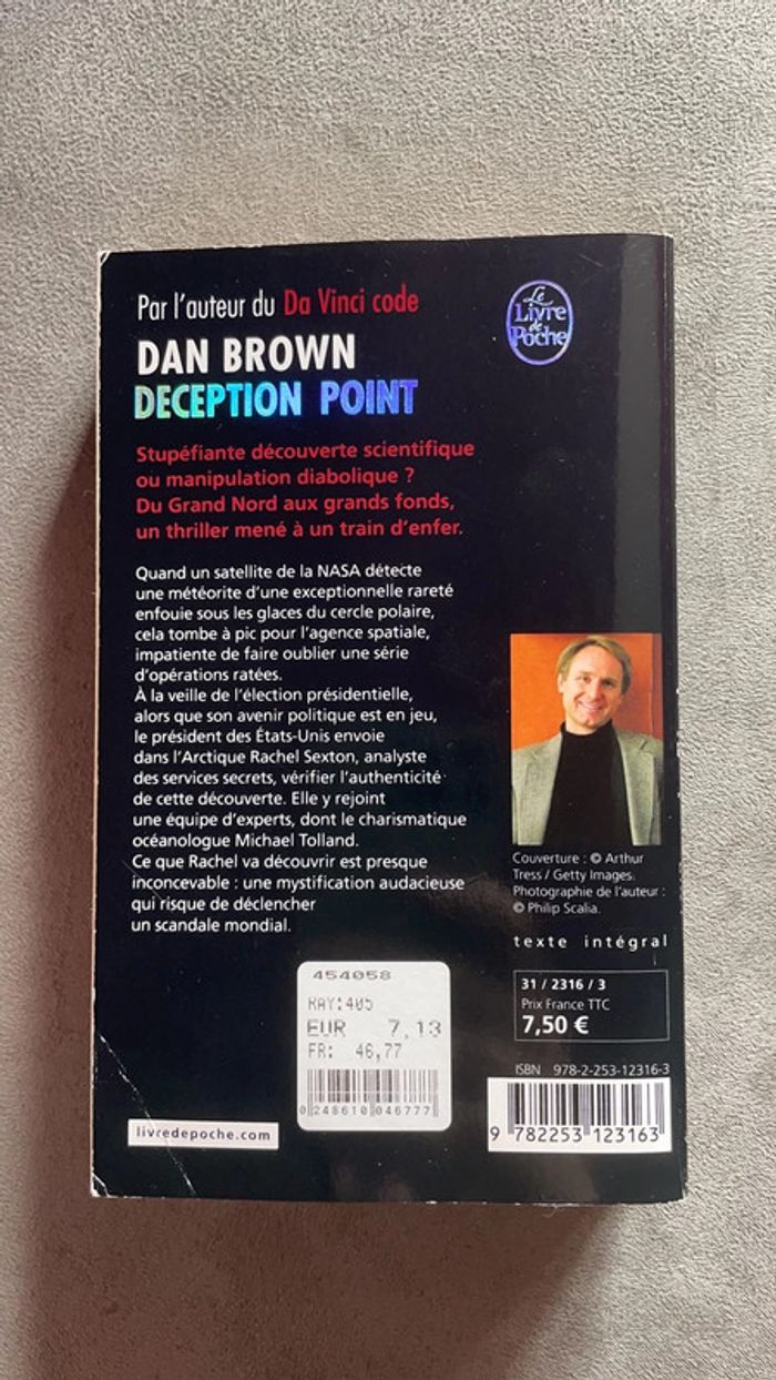 Livre Dan Brown Déception Point - photo numéro 2