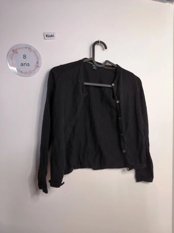 Gilet noir boutons doré 8 ans