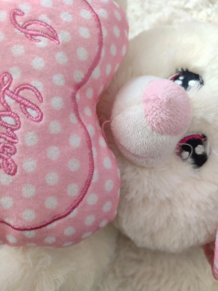 Ours en peluche blanc " I love You " - photo numéro 3