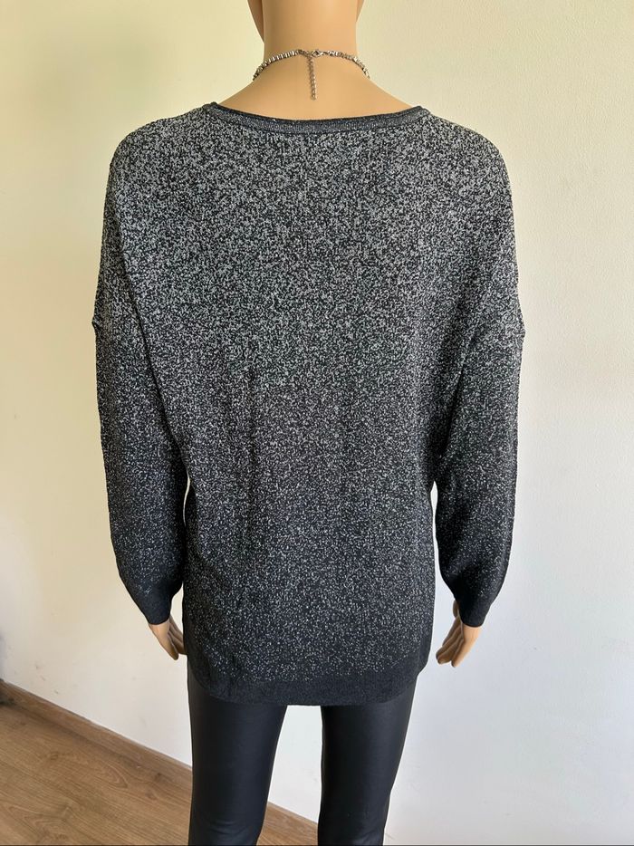 Pull noir et argenté pailleté Only taille L jamais porté - photo numéro 5