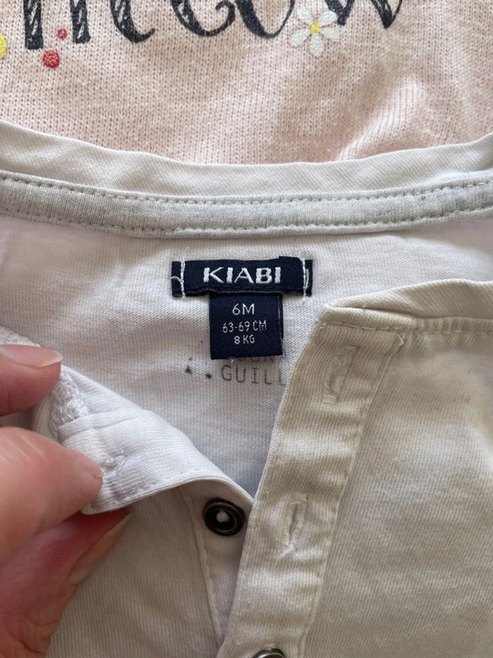 Lot de 3 tee shirt et 1 pull très fin 6 mois - photo numéro 4